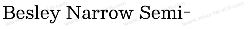 Besley Narrow Semi字体转换